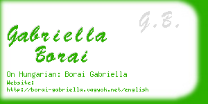 gabriella borai business card